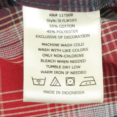 Levi's Western Cowboy Shirt Mens Small Pearl Snap Long Sleeve Red Blue Plaid - Thumbnail 8