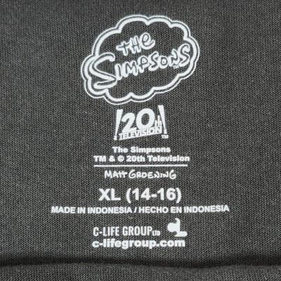 Kids Cartoon Graphic Tshirt The Simpsons Skeleton Tee Size XL 14-16 - Thumbnail 7