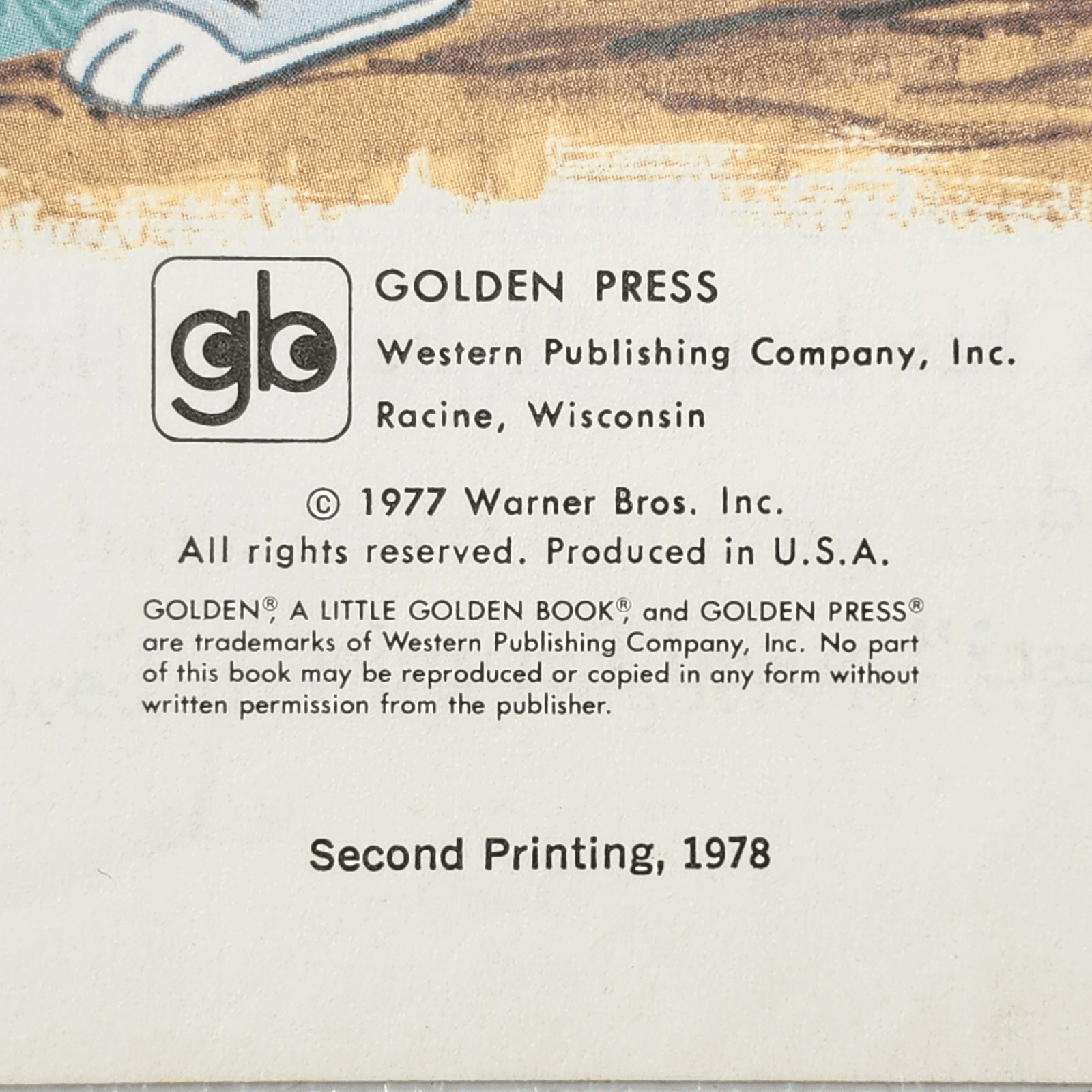 Vintage A Little Golden Book Bugs Bunny Pioneer 1978 Kids - Thumbnail 2