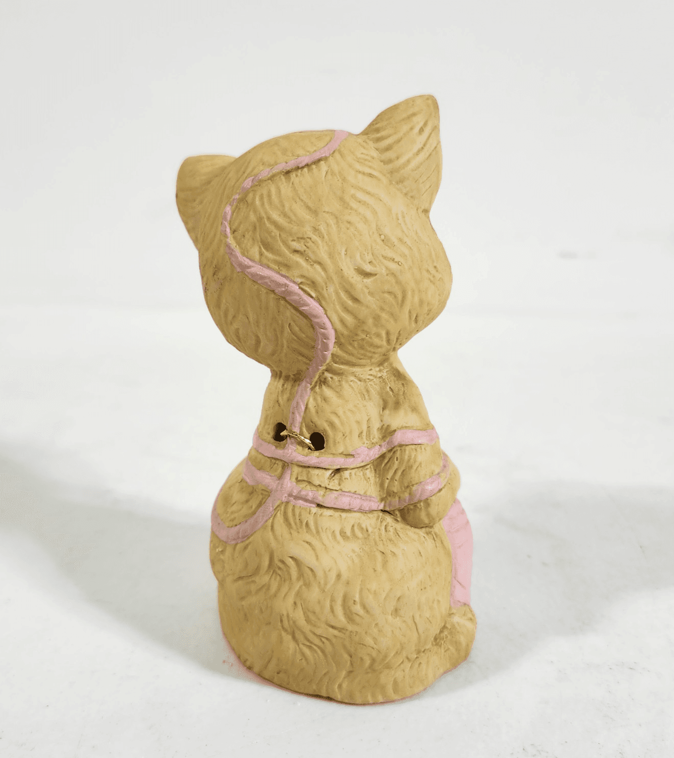 Vintage Jasco Cat Kitty Bell Critter Bells Bisque Figurine 1980 - Thumbnail 4