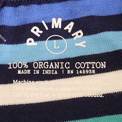 Primary 100% Organic Cotton Stripe Jogger Lounge Women's L Pants NEW - Thumbnail 7