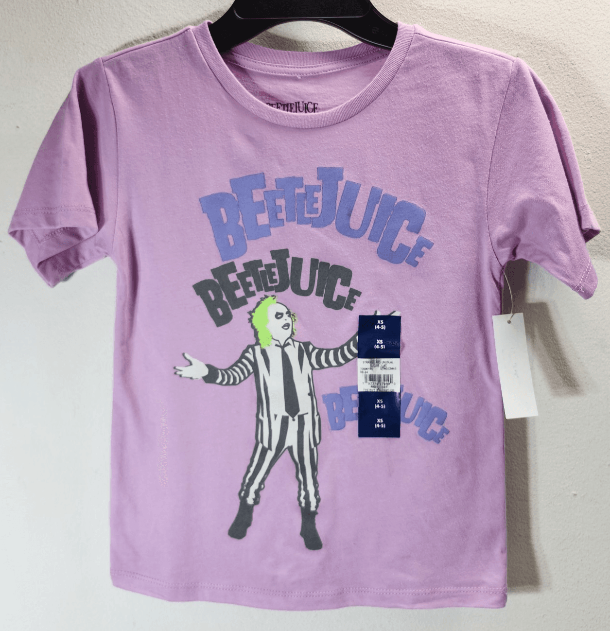 Beetlejuice Girls Graphic T-Shirt Size XS 4-5 Short Sleeve NEW - Thumbnail 5
