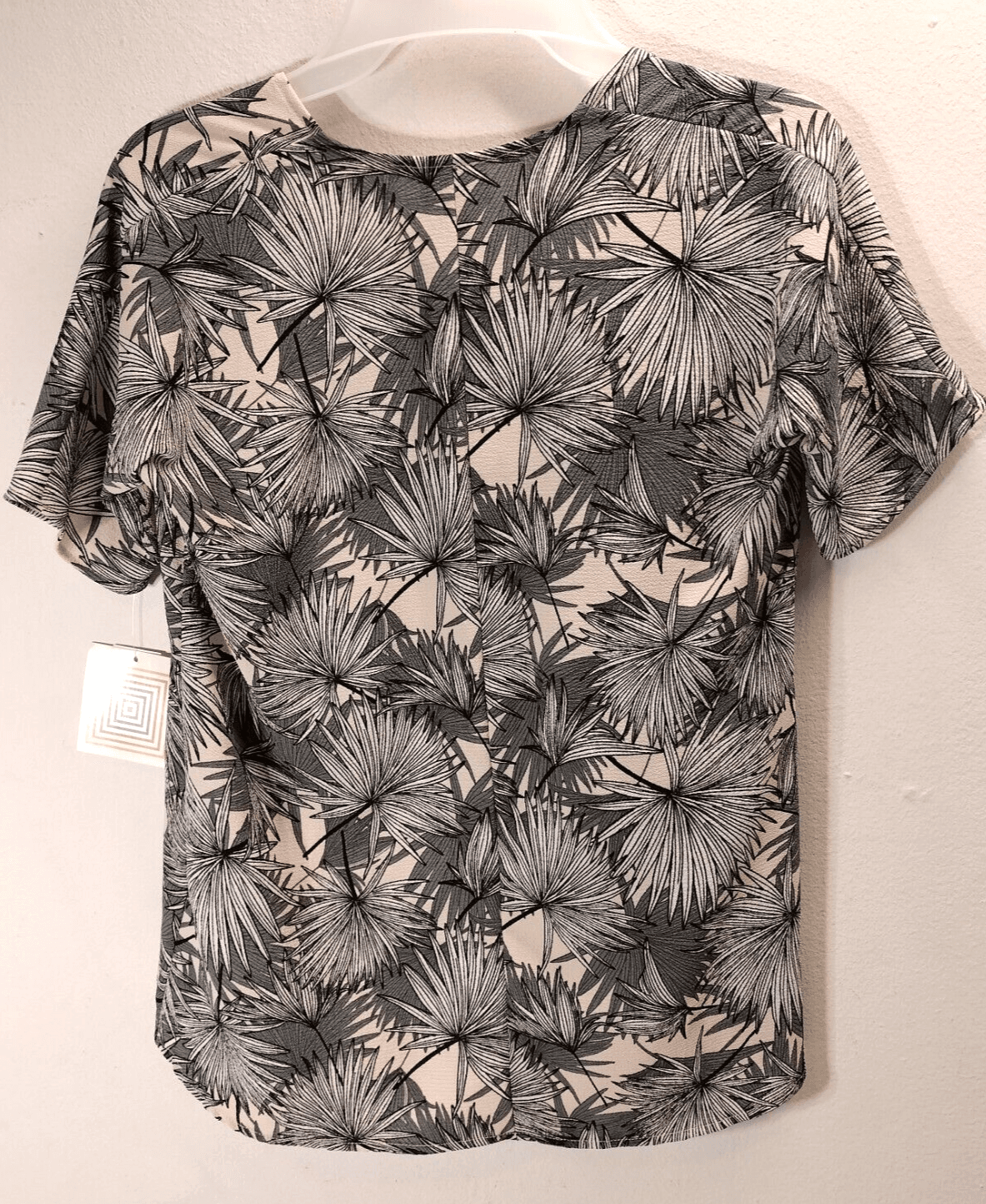 Lularoe Girls 8 Bianka Black White Pink Floral Kimono Shirt Top NEW - Thumbnail 4