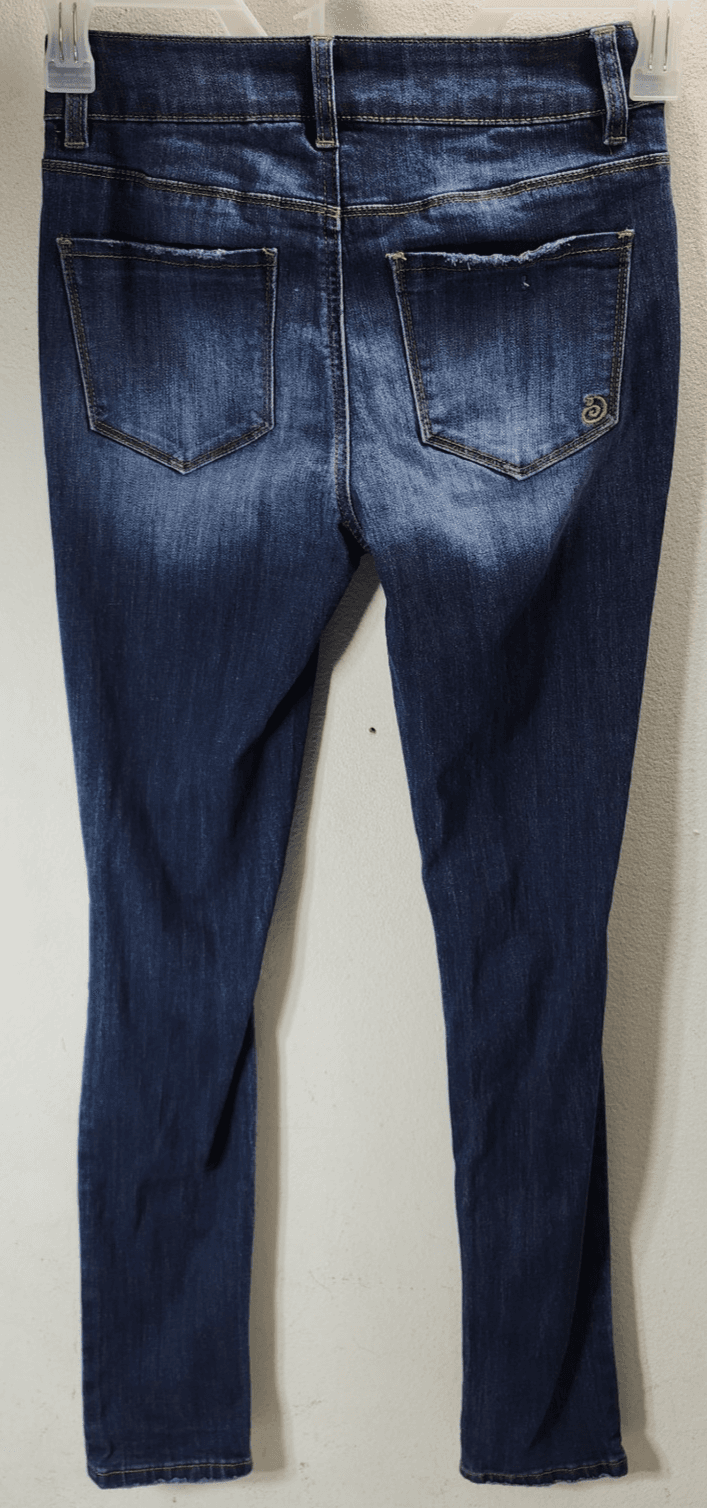 Indigo Rein Women's Distressed Jeans Size 1 Blue Denim Pants - Thumbnail 6