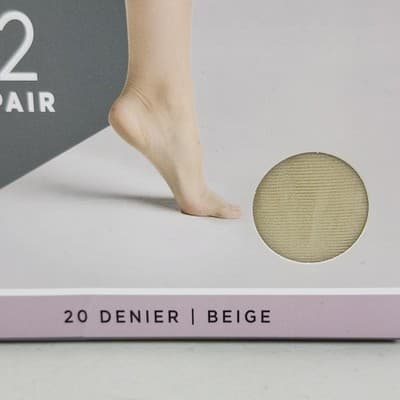 Silk Impressions Pantyhose 2 Pack Small Beige 20 Denier Light Support Sheer - Thumbnail 3