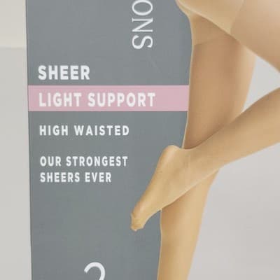 Silk Impressions Pantyhose 2 Pack Small Rich Tan 20 Denier Light Support Sheer - Thumbnail 2