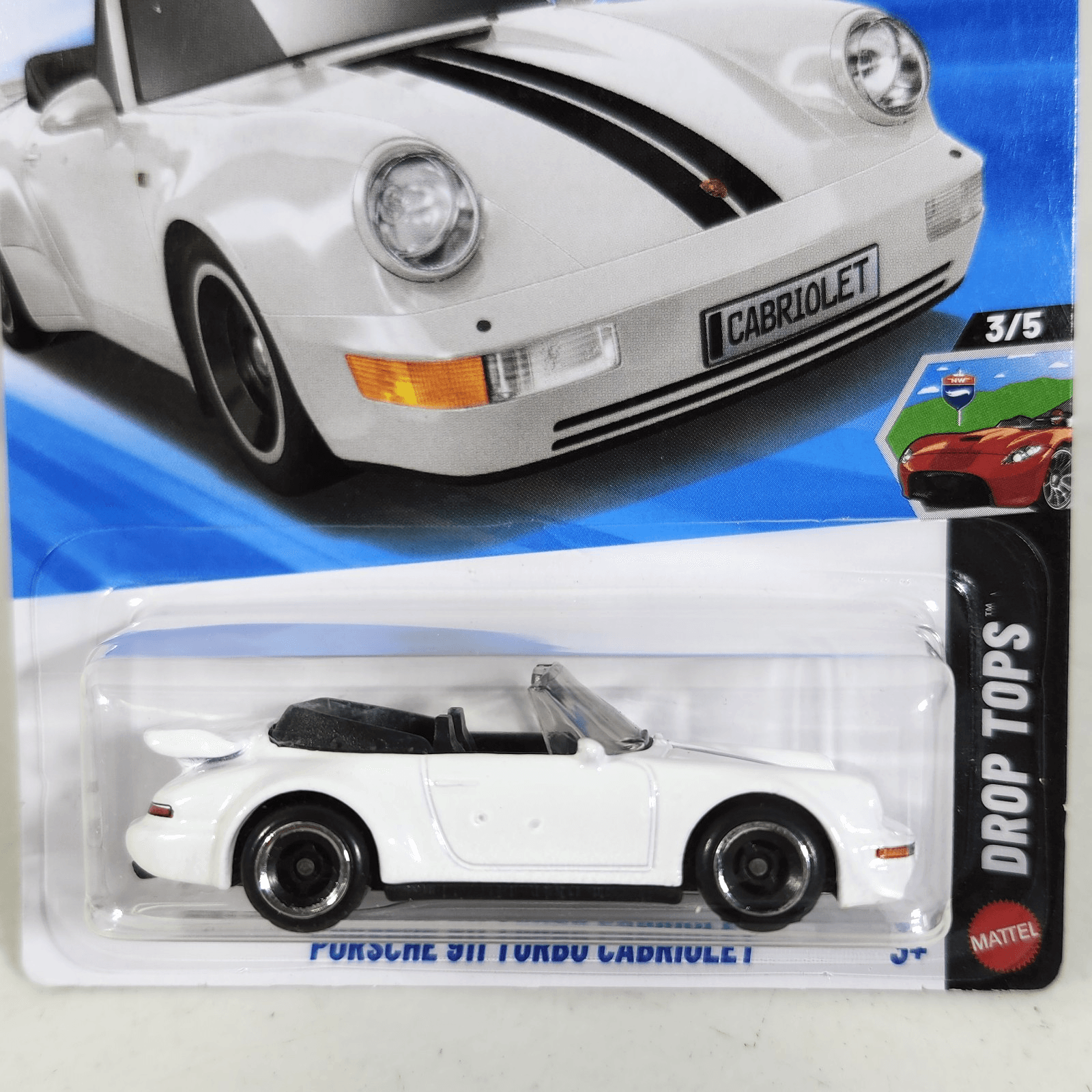 2026 Hot Wheels Porsche 911 Turbo Cabriolet Drop Tops Car 1/64 Toy Vehicle NEW - Thumbnail 2
