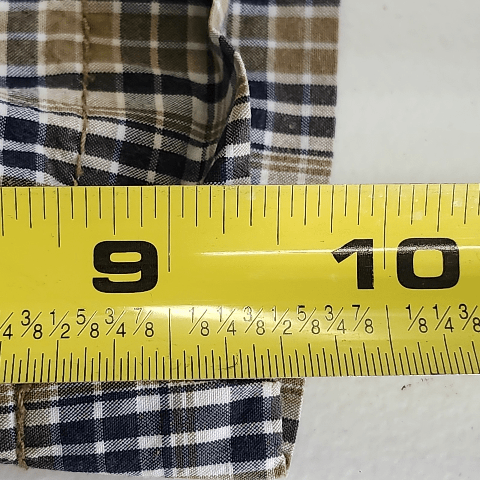 Tommy Hilfiger Shorts Men's 36 Beige Blue Plaid Chino Golf - Thumbnail 3