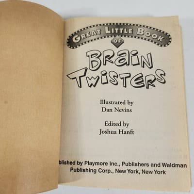 Great Little Book Of Brain Twisters Crossword Puzzles Variety Mazes Illusions - Thumbnail 6