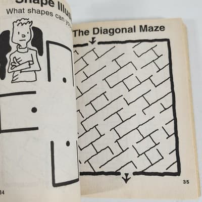 Great Little Book Of Brain Twisters Crossword Puzzles Variety Mazes Illusions - Thumbnail 5