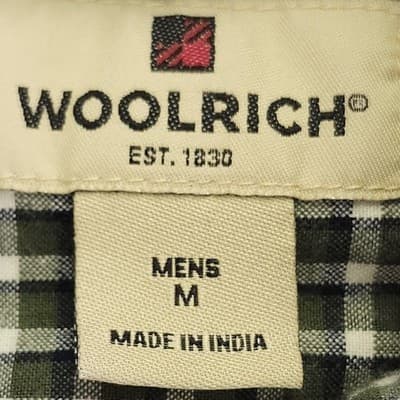 Woolrich Shirt Men's M Long Sleeve Button Down Green Outdoors Hunting - Thumbnail 7