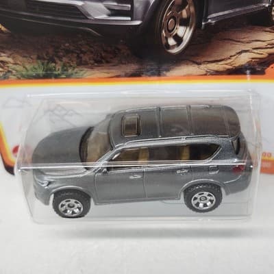 2024 Matchbox 2022 Infiniti QX80 Gray Car 1/64 Toy Vehicle Mattel NEW - Thumbnail 3