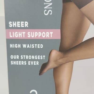 Silk Impressions Pantyhose 2 Pack Small Black 20 Denier Light Support Sheer - Thumbnail 2