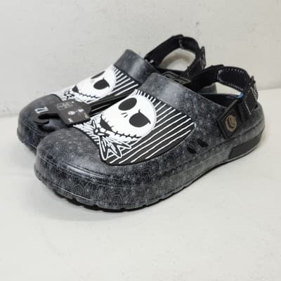 Nightmare Before Christmas Jack Slip On Shoes 12 Clogs Strap Adjustable Black - Thumbnail 4