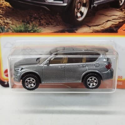 2024 Matchbox 2022 Infiniti QX80 Gray Car 1/64 Toy Vehicle Mattel NEW - Thumbnail 2