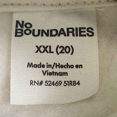 No Boundaries Women's XXL 1/2 Zip Pullover Beige Long Sleeve NEW - Thumbnail 7