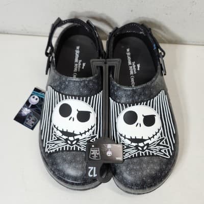 Nightmare Before Christmas Jack Slip On Shoes 12 Clogs Strap Adjustable Black - Thumbnail 2