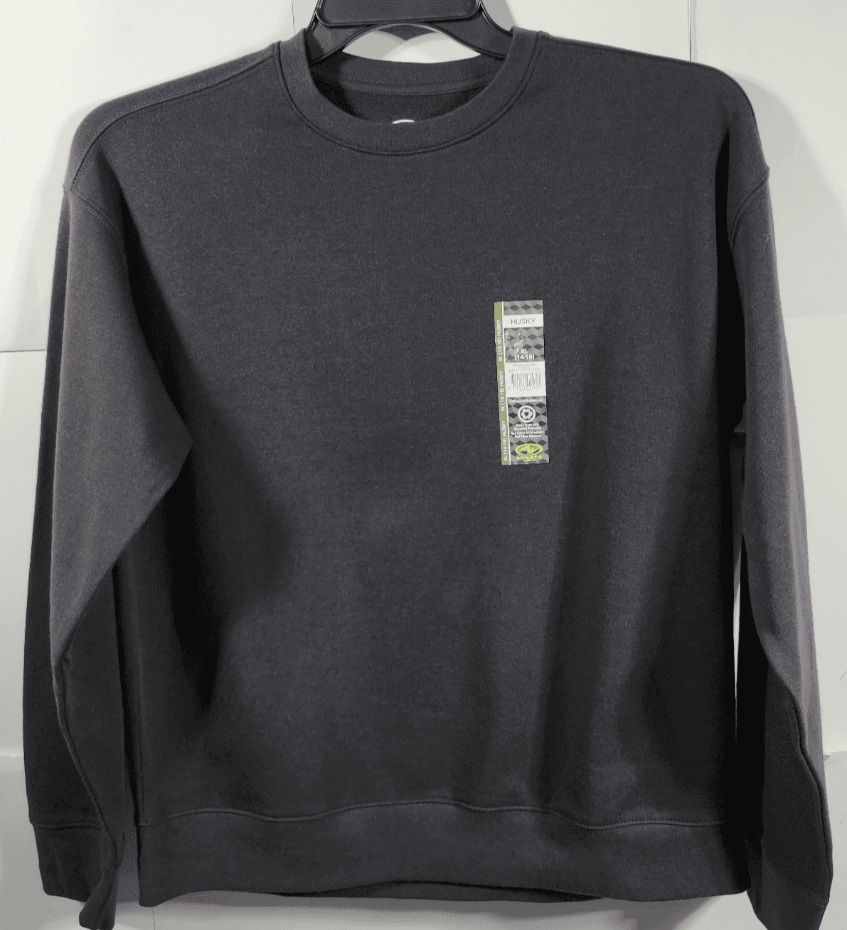 Athletic Works Boy's XL 14-16 Husky Sweatshirt Black Long Sleeve NEW - Thumbnail 5