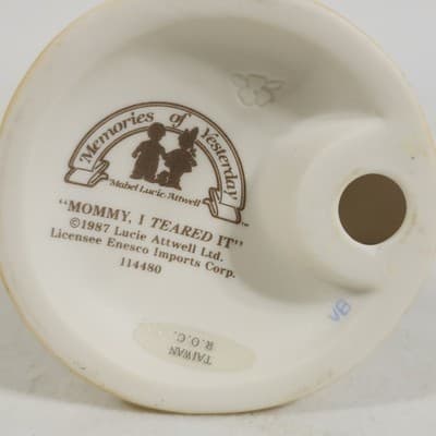 1987 Enesco Memories Of Yesterday 9" Tall "Mommy, I Teared It" 115924 - Thumbnail 11