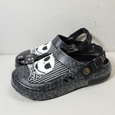 Nightmare Before Christmas Jack Slip On Shoes 12 Clogs Strap Adjustable Black - Thumbnail 3