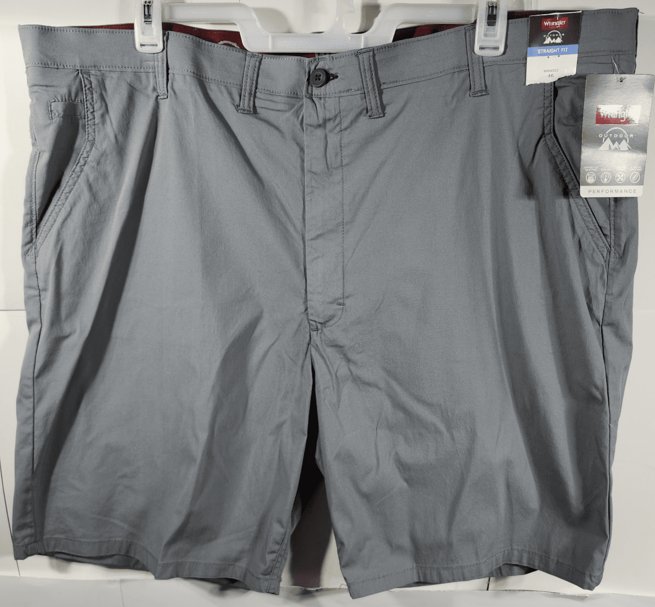 Wrangler Men's 46 Chino Shorts Quick Dry Flex Pockets Gray Outdoors NEW - Thumbnail 5