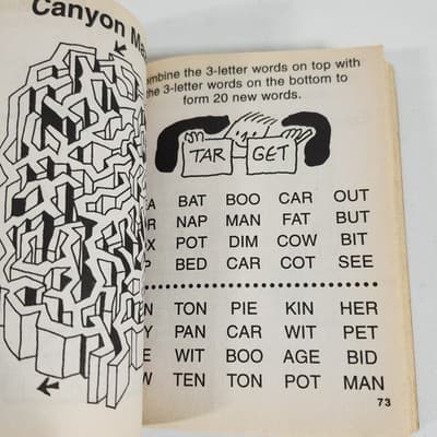 Great Little Book Of Brain Twisters Crossword Puzzles Variety Mazes Illusions - Thumbnail 3