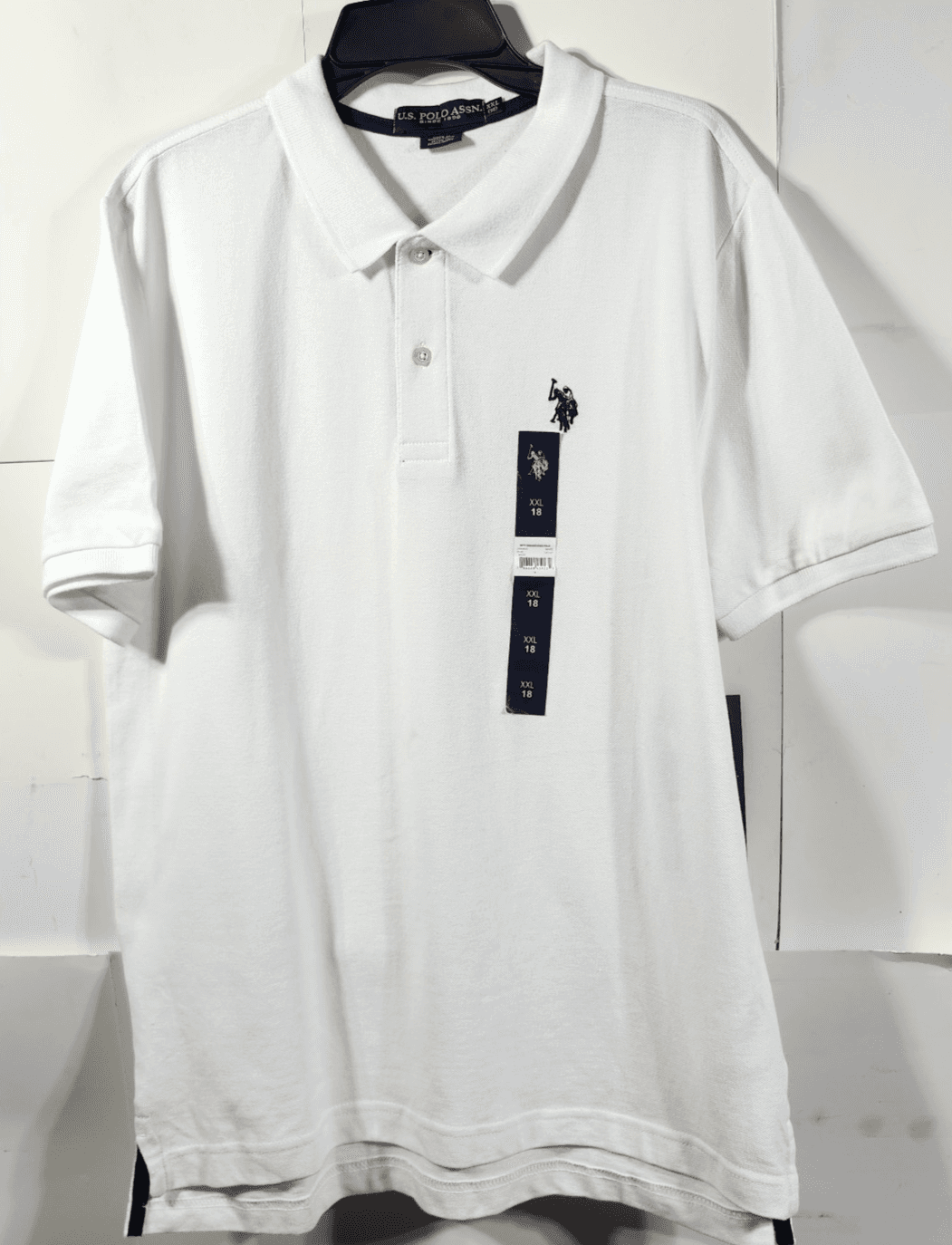 U.S. Polo Assn. Boy's Polo XXL Shirt White Short Sleeve NEW - Thumbnail 5