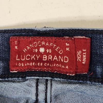 Lucky Brand Brooklyn Skinny Womens Jeans Size 2/ 26 Blue Denim Pants - Thumbnail 8
