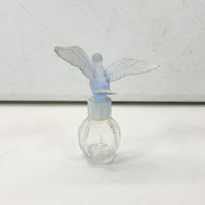 Vintage Delagar Dove Women's Perfume Blue Color Dove Empty Bottle - Thumbnail 9