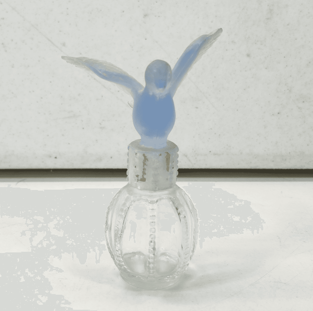 Vintage Delagar Dove Women's Perfume Blue Color Dove Empty Bottle - Thumbnail 4