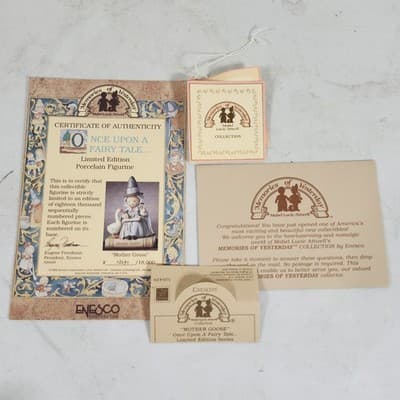 Enesco Memories of Yesterday Fairy Tale Series Mother Goose Figure Lucie Atwell - Thumbnail 3
