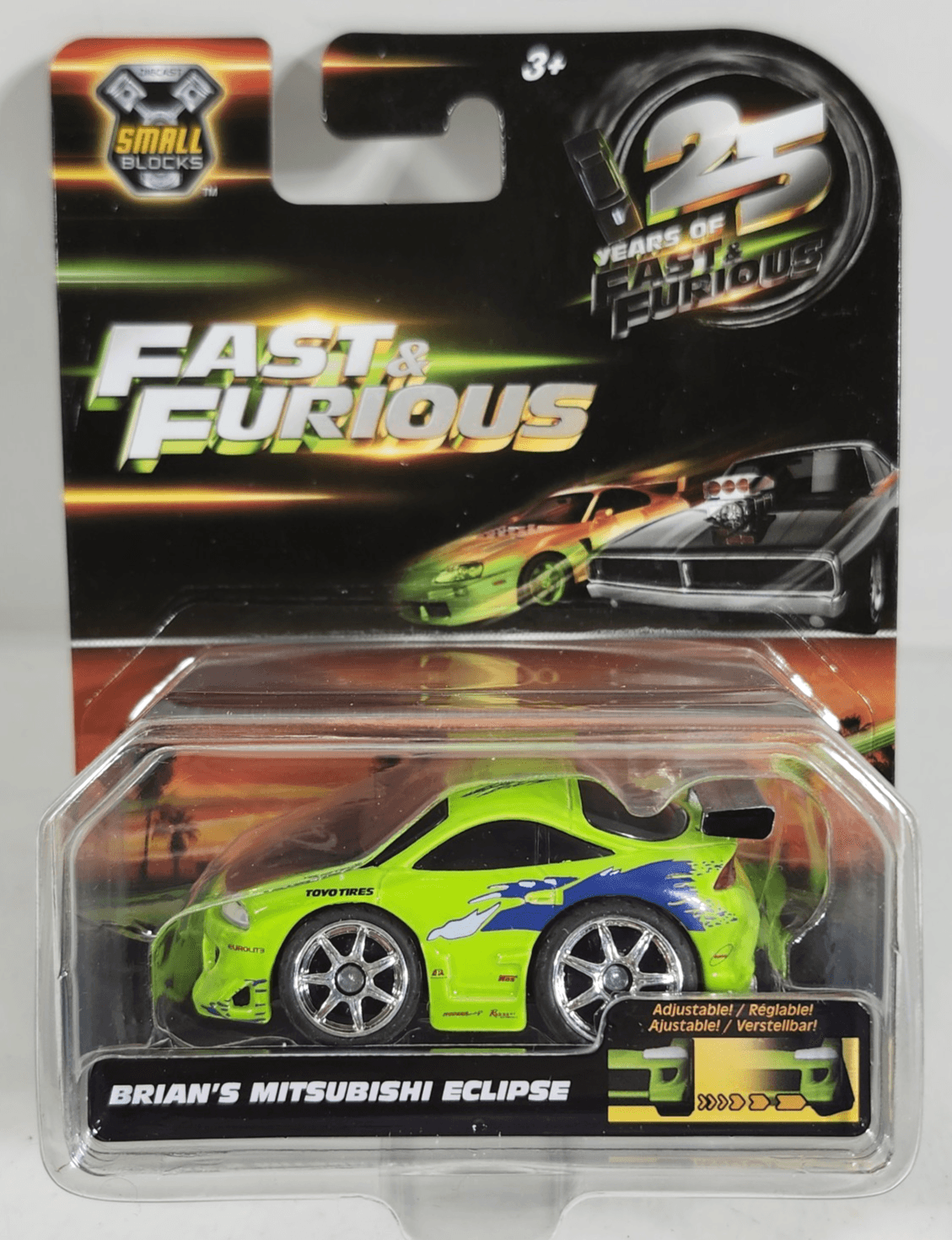 25 Years Fast & Furious Jada Small Blocks Brian's Mitsubishi Eclipse Car 1/43