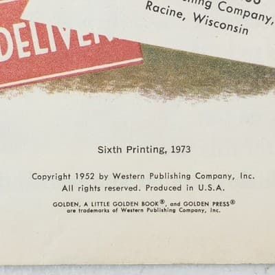 Seven Little Postmen, A Little Golden Book 1973 Hardcover Kids - Thumbnail 3