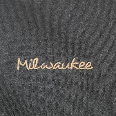 Antigua 1/4 Snap Pullover Shirt Top Long Sleeve Men's Large Milwaukee Black - Thumbnail 7