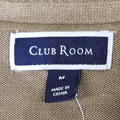 Club Room Sweater 1/4 Button Men's Size Medium Brown Pullover NEW - Thumbnail 7