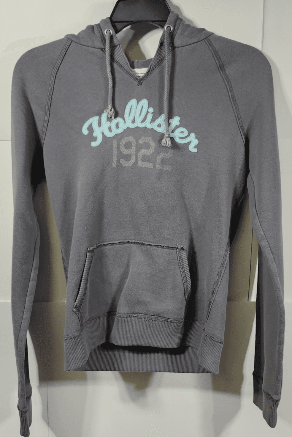 Vintage Hollister Y2K Gray 1922 Pullover Hoodie Sweatshirt Women's Large