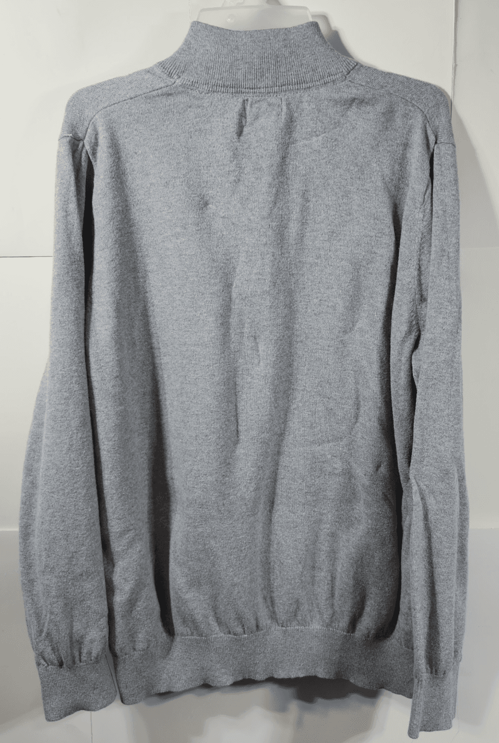 L.L. Bean Men’s 1/4 Zip Pullover Sweater Size Large Gray Cashmere Cotton - Thumbnail 6