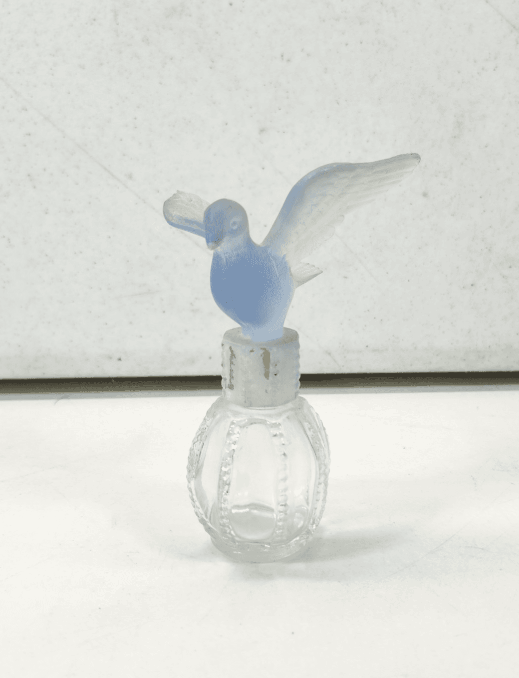 Vintage Delagar Dove Women's Perfume Blue Color Dove Empty Bottle - Thumbnail 3
