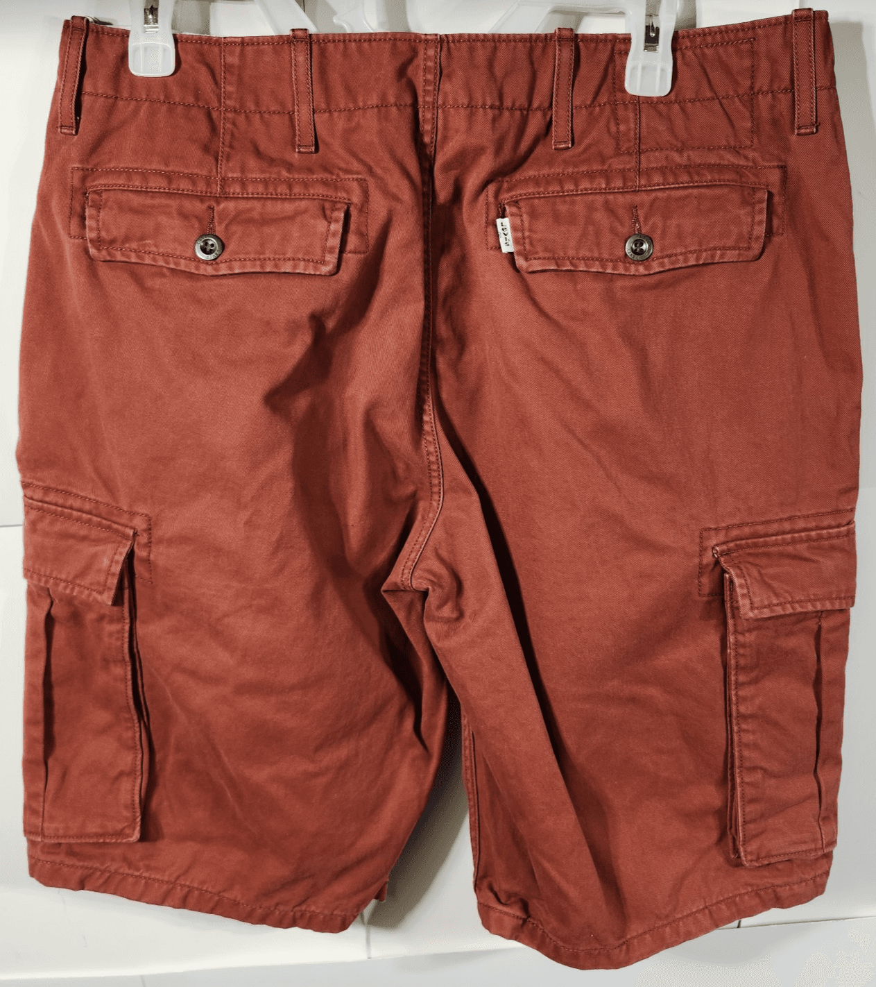 Levis Cargo Shorts Mens Size 32 Red Outdoor Classic Casual - Thumbnail 4