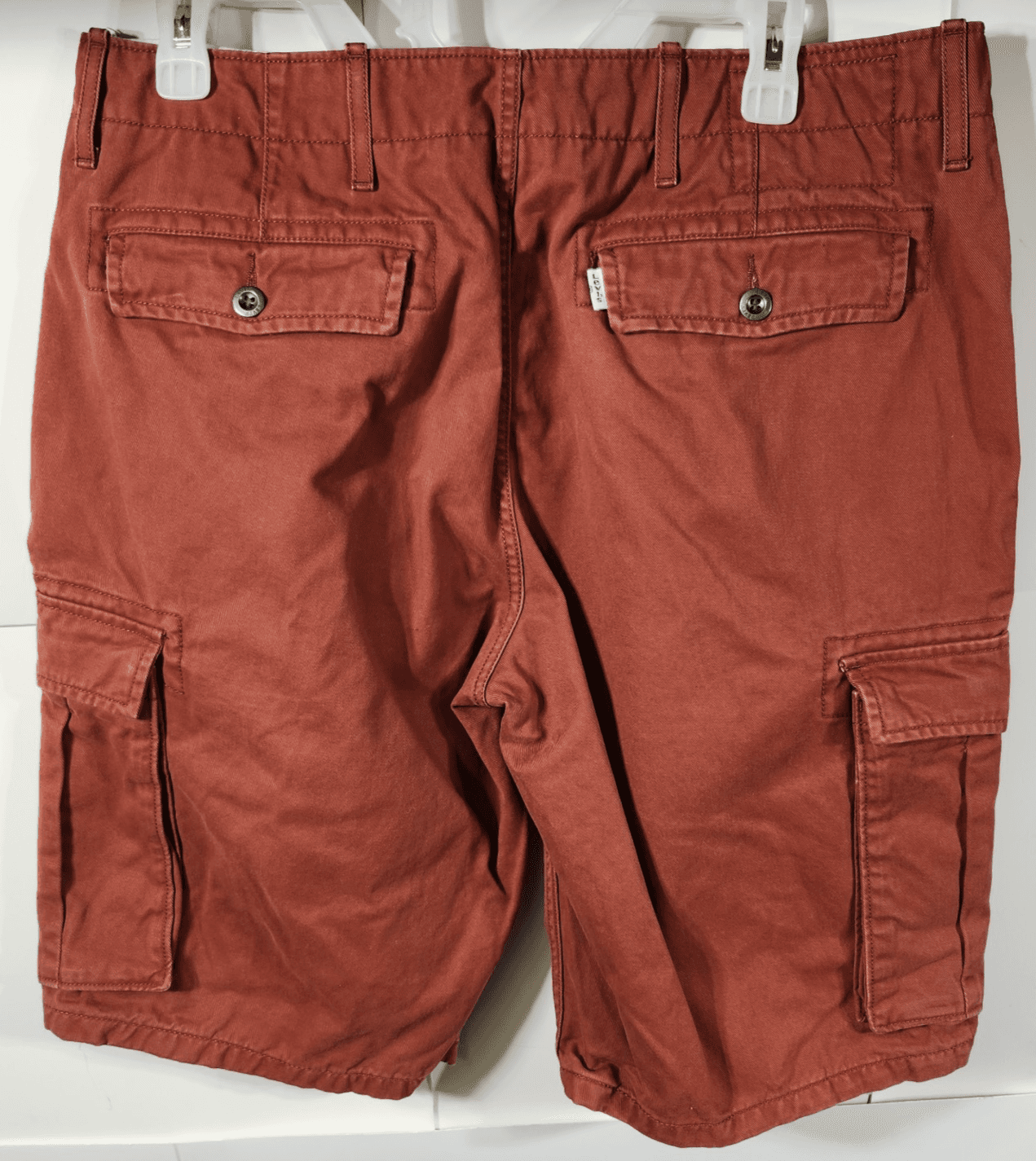 Levis Cargo Shorts Mens Size 32 Red Outdoor Classic Casual - Thumbnail 6