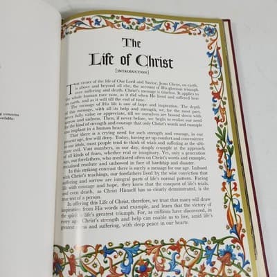 Come Unto Me Hardcover Book 1962 Christian Religious Artwork and Bible Stories - Thumbnail 3