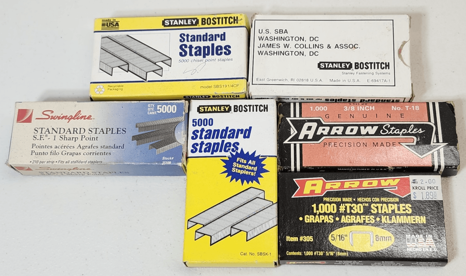 Staples Stanley Swingline Arrow Bundle Lot 6 Boxes