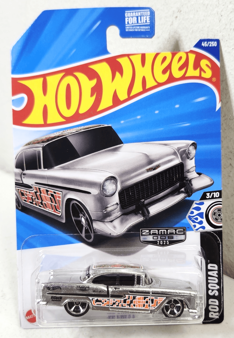 2025 Hot Wheels ’55 Chevy Zamac Car Rod Squad Walmart Exclusive 1/64 Toy NEW