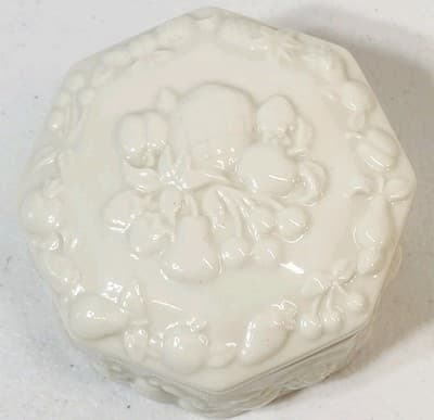 Vintage Lenox Porcelain Trinket Box Decorative Fruit Themed 3" Jewelry - Thumbnail 2