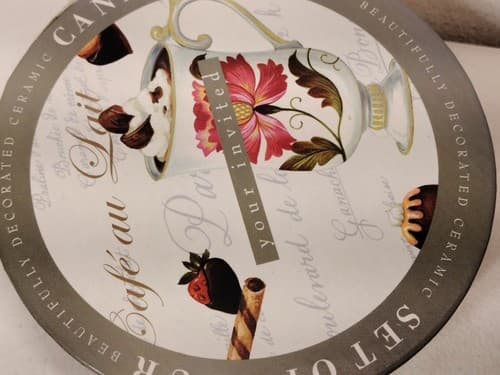 Your Invited Canape Plate Set Of 4 Cafe Mocha Design Pamela Gladding - Thumbnail 6