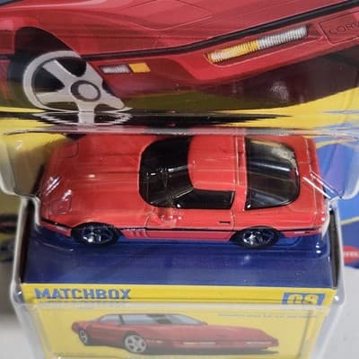 2026 Matchbox Collectors 1990 Chevy Corvette ZR1 Red Car 1/64 Toy Vehicle NEW - Thumbnail 3