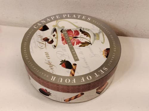 Your Invited Canape Plate Set Of 4 Cafe Mocha Design Pamela Gladding - Thumbnail 5
