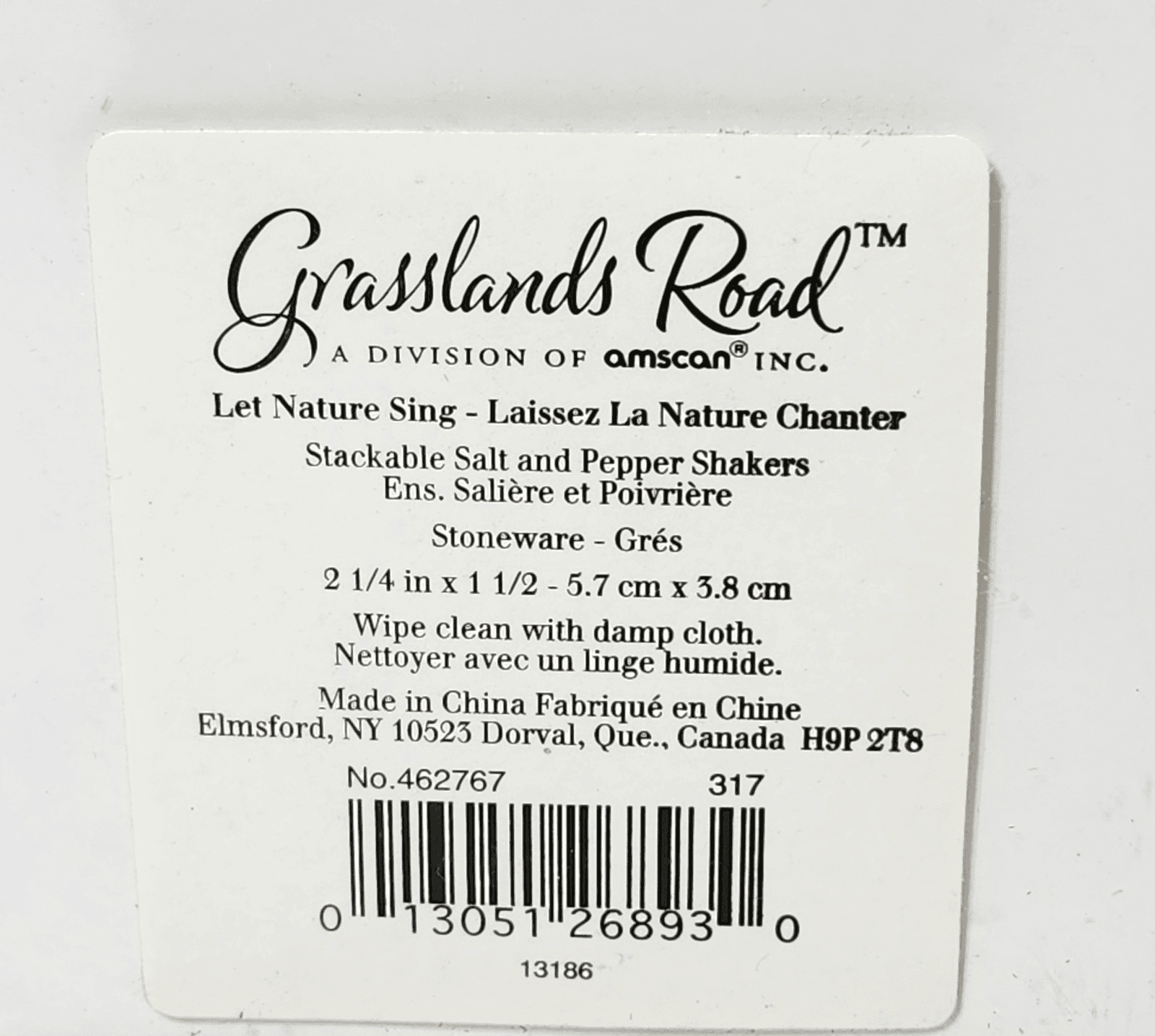 Grassland Road Christmas Stackable Salt & Pepper Shakers Set NEW - Thumbnail 5