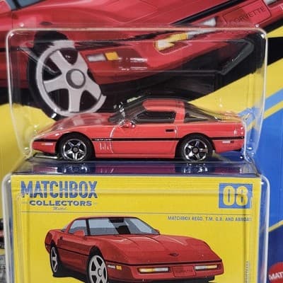 2026 Matchbox Collectors 1990 Chevy Corvette ZR1 Red Car 1/64 Toy Vehicle NEW - Thumbnail 2