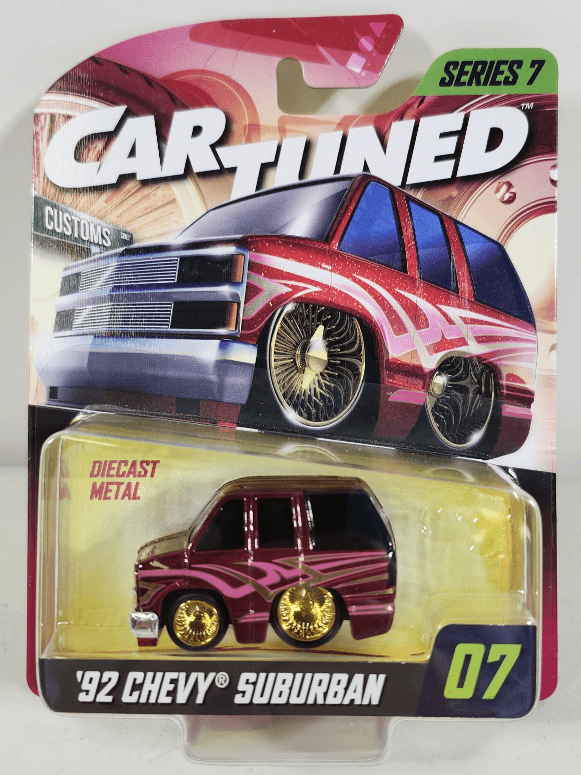 2025 Car Tuned '92 Chevy Suburban Red 1/64 Toy Vehicle Series 7 MGA NEW